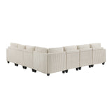 Walterboro Beige Corduroy 7-Piece Sectional with Storage by Homelegance at Eve Furniture
