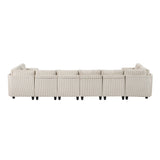 Walterboro Beige Corduroy 8-Piece Sectional with Storage by Homelegance at Eve Furniture