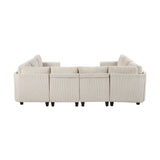 Walterboro Beige Corduroy 8-Piece Sectional with Storage by Homelegance at Eve Furniture
