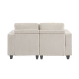 Walterboro Beige Corduroy Loveseat by Homelegance at Eve Furniture