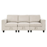 Walterboro Beige Corduroy Sofa by Homelegance at Eve Furniture