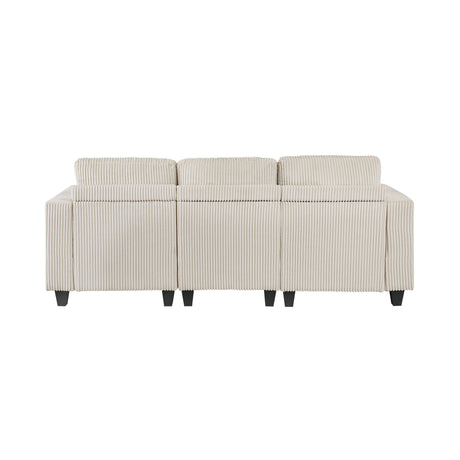 Walterboro Beige Corduroy Sofa by Homelegance at Eve Furniture