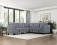 Walterboro Dark Gray Corduroy 5-Piece Sectional with Storage by Homelegance at Eve Furniture