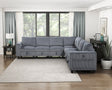 Walterboro Dark Gray Corduroy 7-Piece Sectional with Storage by Homelegance at Eve Furniture