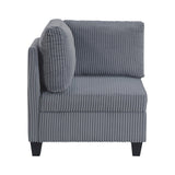 Walterboro Dark Gray Corduroy 8-Piece Sectional with Storage by Homelegance at Eve Furniture