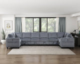 Walterboro Dark Gray Corduroy 8-Piece Sectional with Storage by Homelegance at Eve Furniture