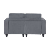 Walterboro Dark Gray Corduroy Loveseat by Homelegance at Eve Furniture