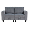 Walterboro Dark Gray Corduroy Loveseat by Homelegance at Eve Furniture