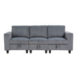 Walterboro Dark Gray Corduroy Sofa by Homelegance at Eve Furniture
