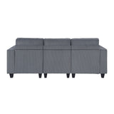 Walterboro Dark Gray Corduroy Sofa by Homelegance at Eve Furniture