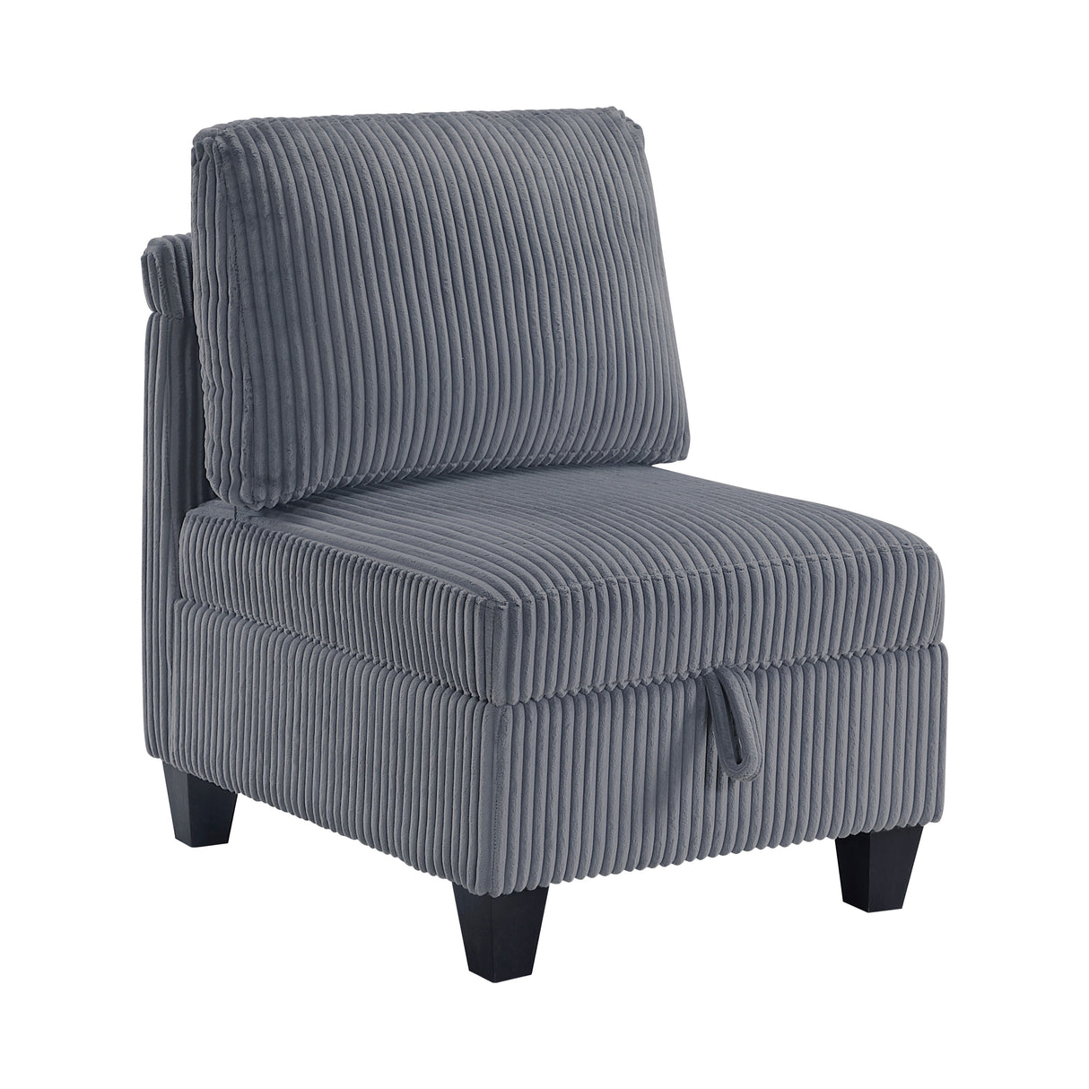 Walterboro Dark Gray Corduroy Sofa by Homelegance at Eve Furniture