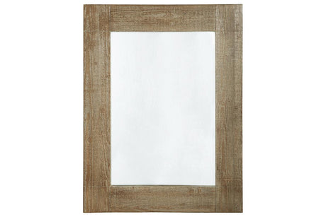 Waltleigh Distressed Brown Accent Mirror by Ashley at Eve Furniture
