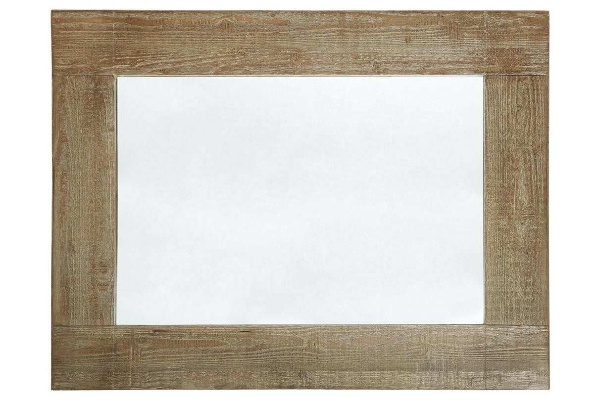 Waltleigh Distressed Brown Accent Mirror by Ashley at Eve Furniture