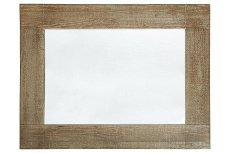 Waltleigh Distressed Brown Accent Mirror by Ashley at Eve Furniture