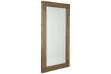 Waltleigh Distressed Brown Floor Mirror by Ashley at Eve Furniture