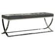 Walton Black Rectangle Upholstered Tufted Bench by Coaster at Eve Furniture