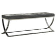 Walton Black Rectangle Upholstered Tufted Bench by Coaster at Eve Furniture