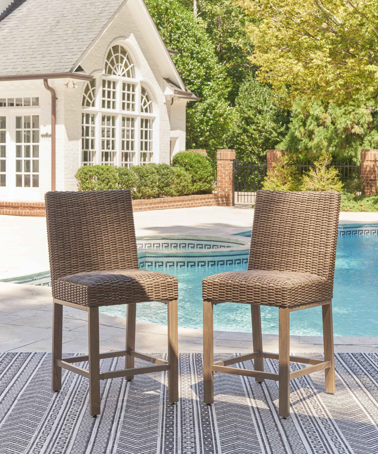 Walton Bridge Driftwood Outdoor Bar Stool by Ashley at Eve Furniture