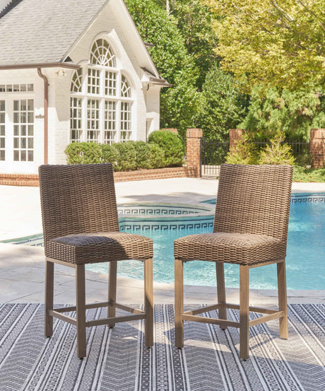 Walton Bridge Driftwood Outdoor Bar Stool by Ashley at Eve Furniture