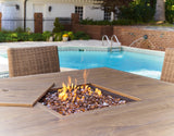 Walton Bridge Driftwood Outdoor Bar Table with Fire Pit by Ashley at Eve Furniture