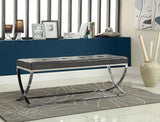 Walton Black Rectangle Upholstered Tufted Bench