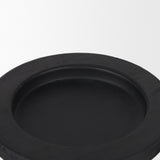 Wanda Matte Black Wood Pillar Candle Holders (Set of 2) by Mercana at Eve Furniture