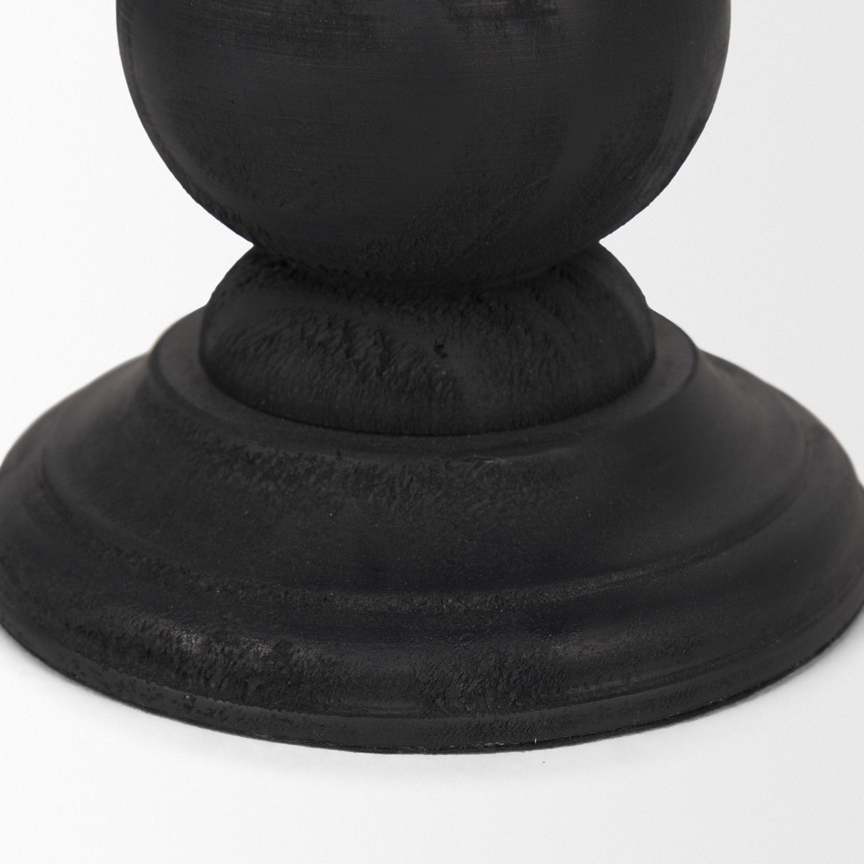 Wanda Matte Black Wood Pillar Candle Holders (Set of 2) by Mercana at Eve Furniture