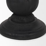 Wanda Matte Black Wood Pillar Candle Holders (Set of 2) by Mercana at Eve Furniture