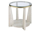 Wanda Round Glass Top End Table by Steve Silver at Eve Furniture