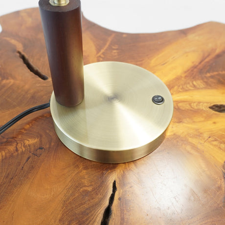 Wander Right Angle Glass Table Lamp - Bronze by Ashcroft Furniture at Eve Furniture