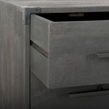 Ward 34L x 18W Brown Wood and Iron 3 Drawer Accent Cabinet by Mercana at Eve Furniture