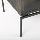 Ward 34L x 18W Brown Wood and Iron 3 Drawer Accent Cabinet by Mercana at Eve Furniture
