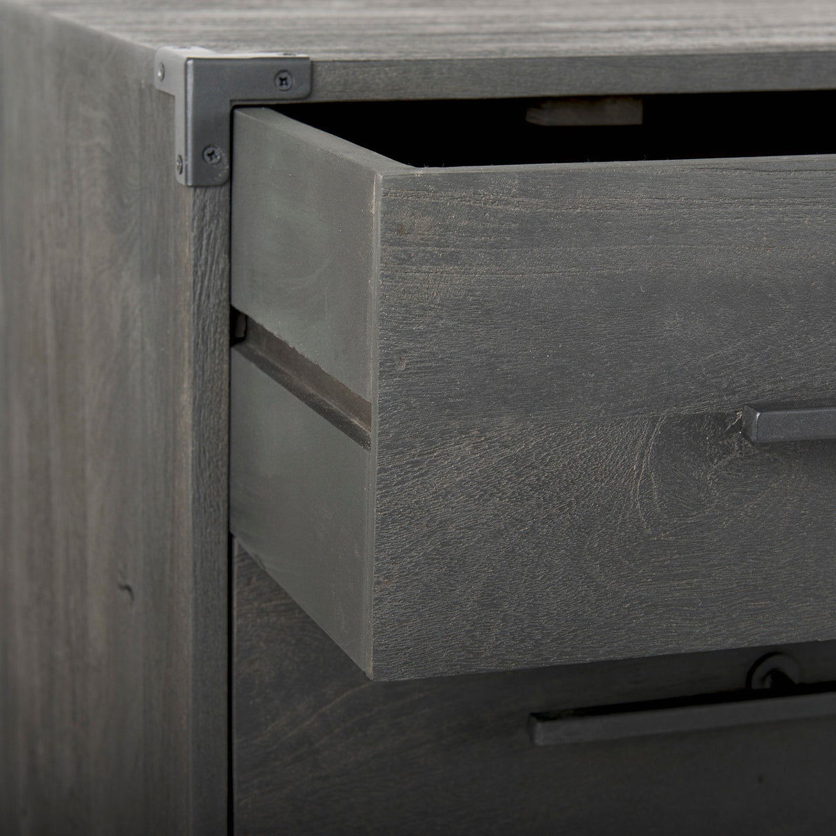 Ward Brown Wood and Iron 3 Drawer Accent Cabinet by Mercana at Eve Furniture