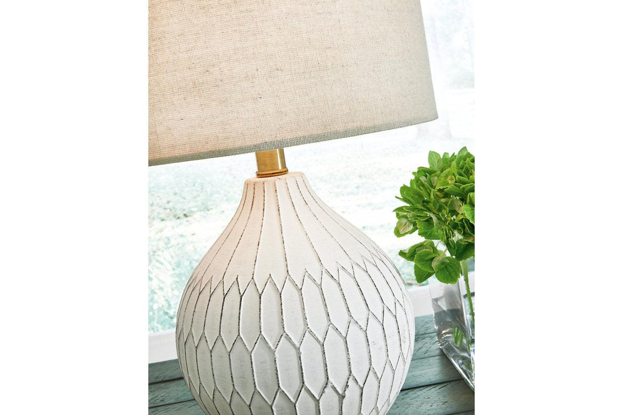 Wardmont White Table Lamp by Ashley at Eve Furniture