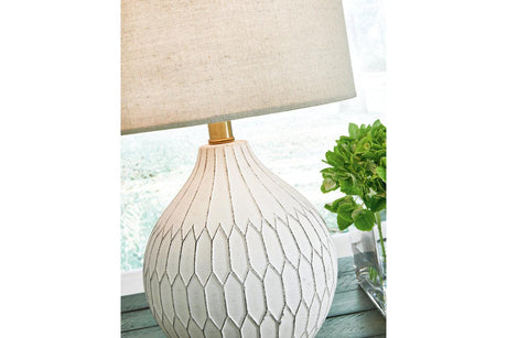 Wardmont White Table Lamp by Ashley at Eve Furniture