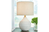 Wardmont White Table Lamp by Ashley at Eve Furniture
