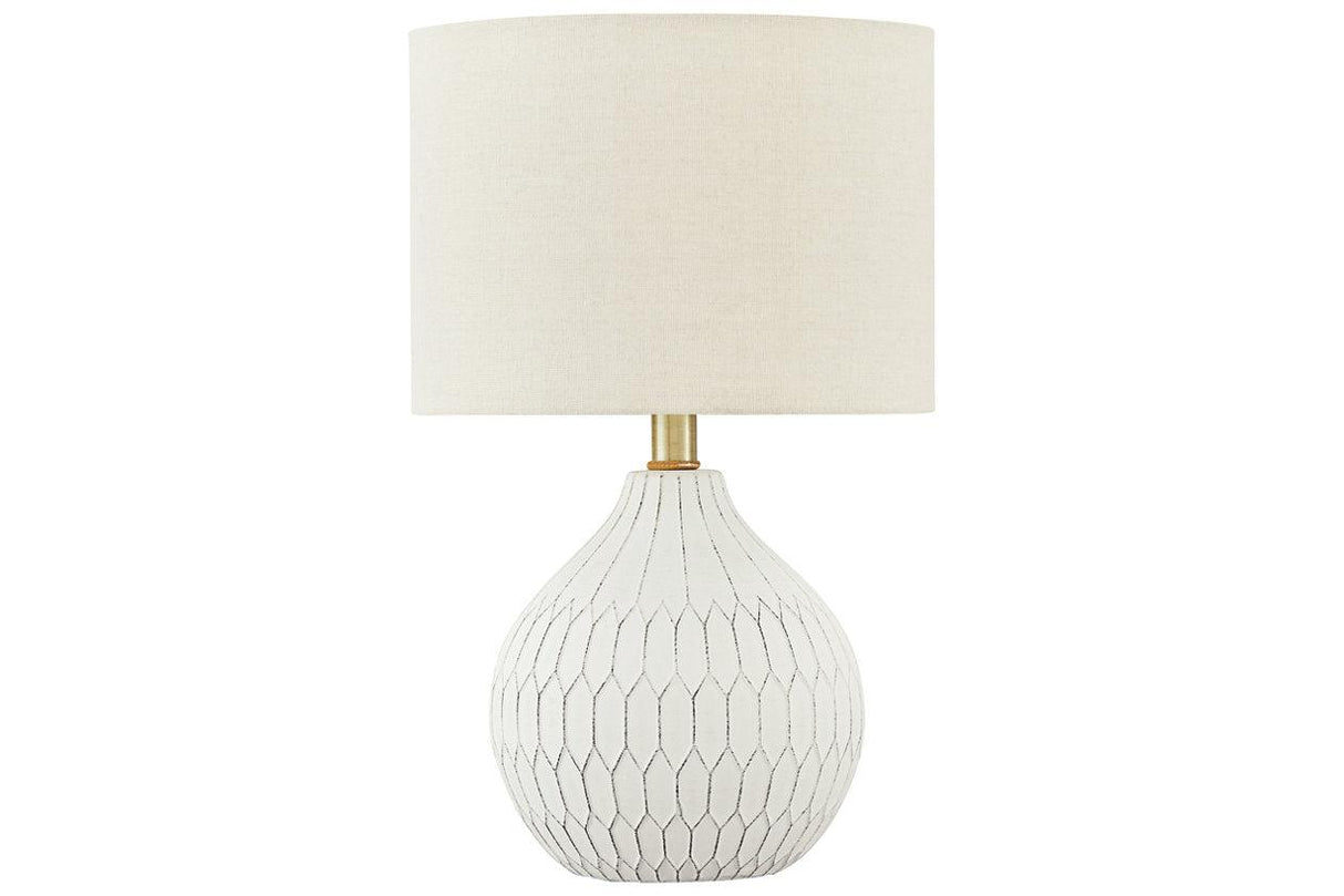 Wardmont White Table Lamp by Ashley at Eve Furniture