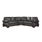 Wareham Dark Brown 3-Piece Sectional by Homelegance at Eve Furniture