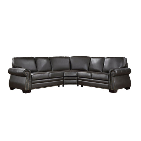Wareham Dark Brown 3-Piece Sectional by Homelegance at Eve Furniture
