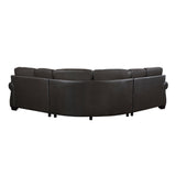 Wareham Dark Brown 3-Piece Sectional by Homelegance at Eve Furniture