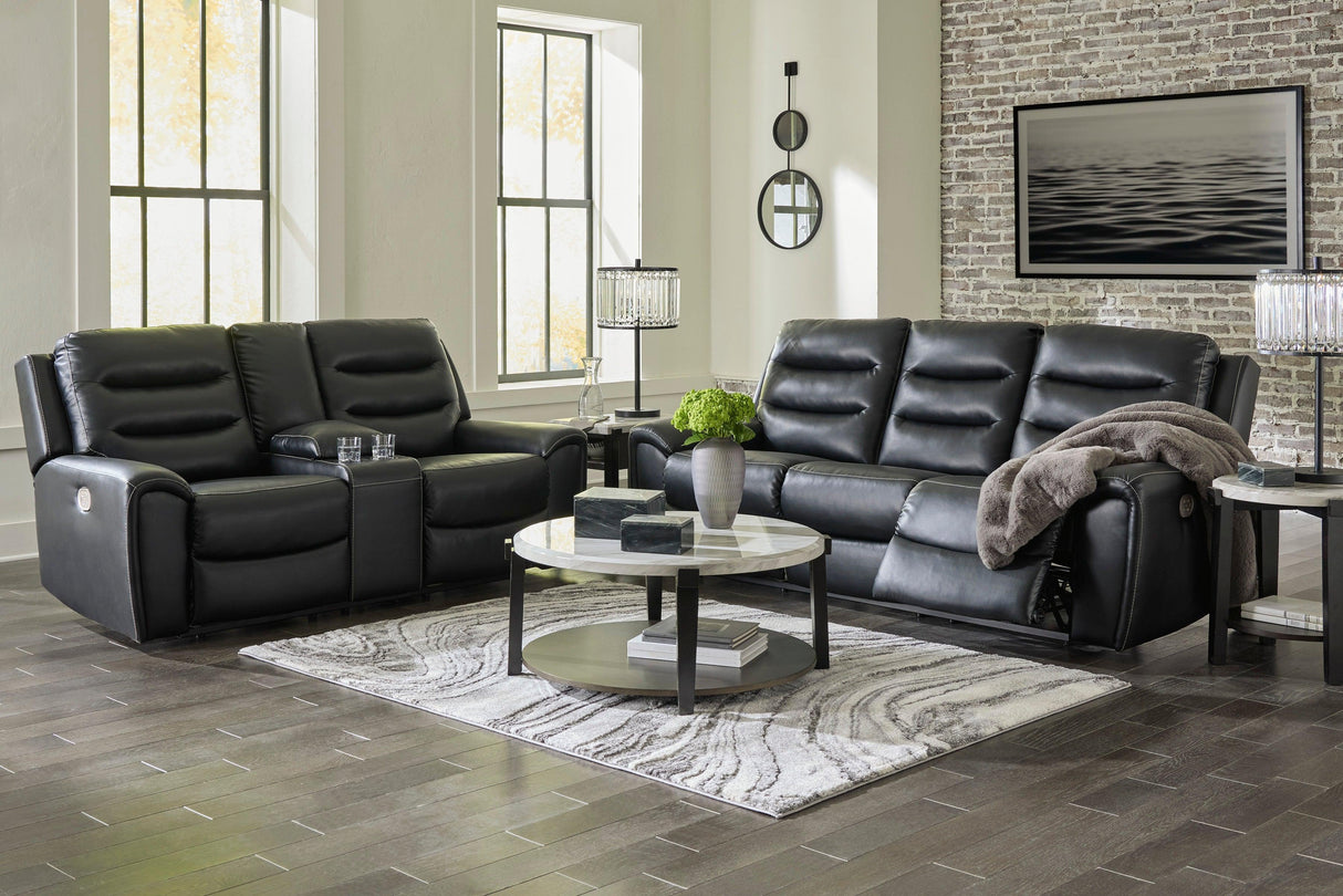 Warlin Black Power Reclining Living Room Set by Ashley at Eve Furniture