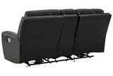(Special) Warlin Black Power Reclining Loveseat with Console by Ashley at Eve Furniture