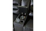 (Special) Warlin Black Power Reclining Loveseat with Console by Ashley at Eve Furniture