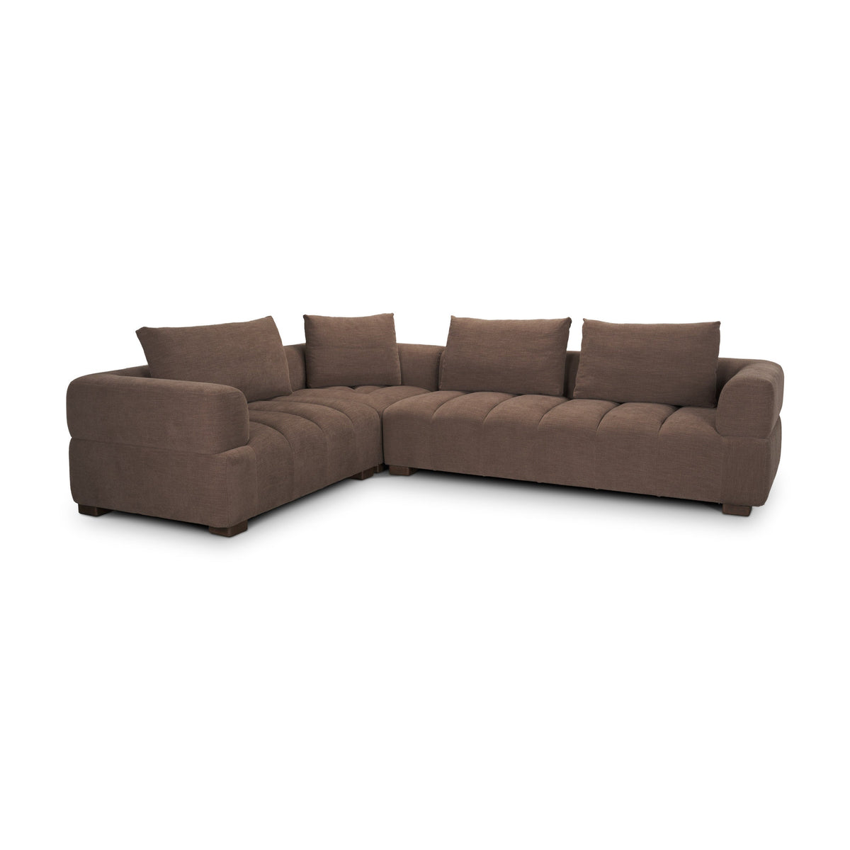 Warner Channel 3 Piece Sofa Set w/S Corner Piece w/Back Cushions by Mercana at Eve Furniture