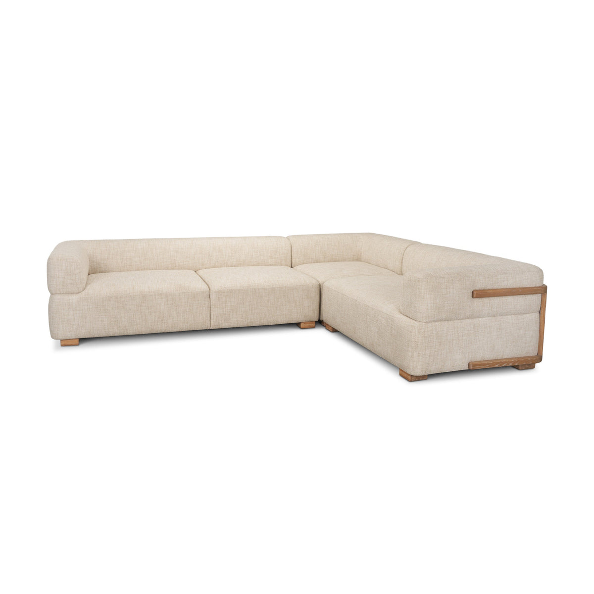 Warner Frame 3 Piece Sofa Set w/S Corner Piece by Mercana at Eve Furniture