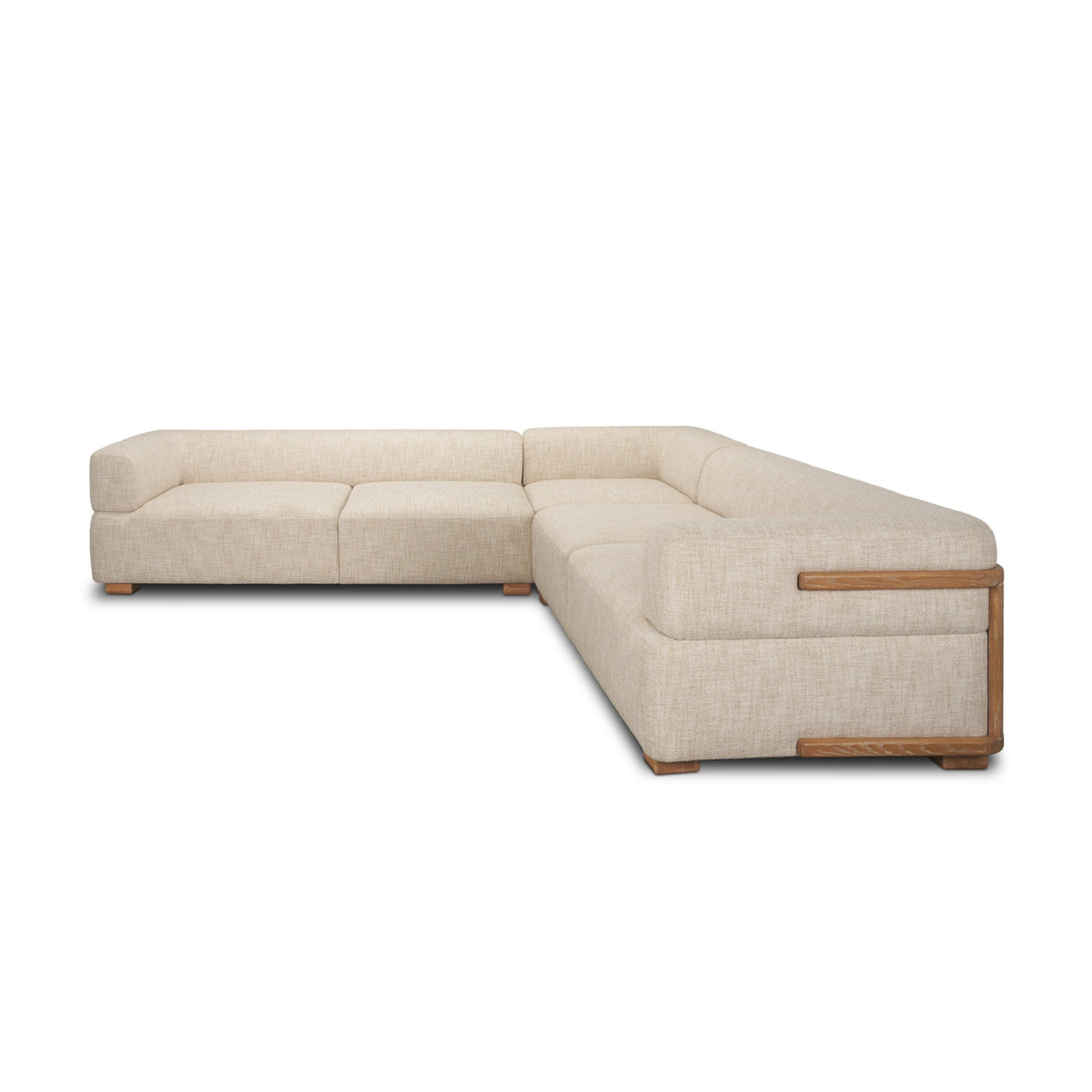 Warner Frame 3 Piece Sofa Set w/S Corner Piece by Mercana at Eve Furniture