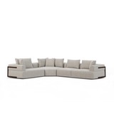 Warner Gray 3 Piece Sofa Set w/Corner Piece by Mercana at Eve Furniture