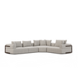 Warner Gray 3 Piece Sofa Set w/Corner Piece by Mercana at Eve Furniture
