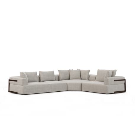 Warner Gray 3 Piece Sofa Set w/Corner Piece by Mercana at Eve Furniture