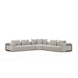 Warner Gray 3 Piece Sofa Set w/Corner Piece by Mercana at Eve Furniture